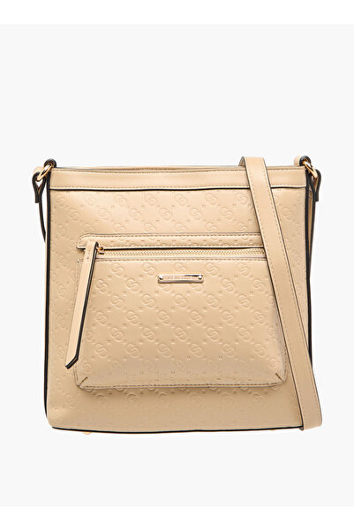 Celeste Monogram Embossed Crossbody Bag with Adjustable Strap - H 23 cms