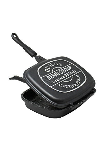 Berni Tigaie grill dublă Group-Sanity Stone, 32x24x7,5 cm, aluminiu, antracit