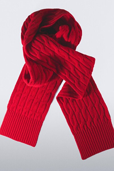 Massimo Dutti Örgü yün karışımlı atkı