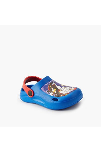 Sonic قباقيب للأولاد مطبوع بحزام خلفي