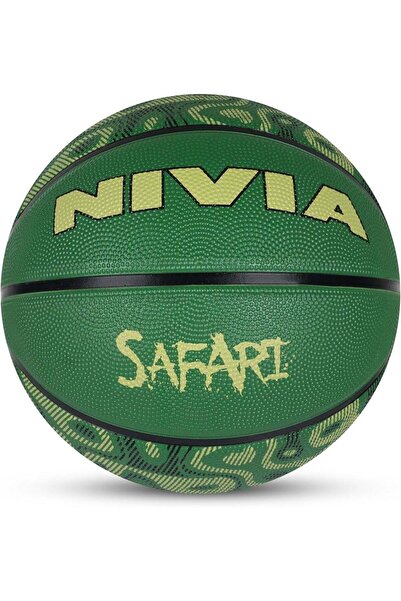Nivia كرة سلة سفاري (مقاس 3) - مطاط مصبوب من 8 ألواح، مثانة ملفوفة بخيوط بوتيل