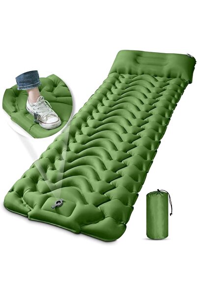 Arabest Camping Sleeping Pad, Extra Thickness 3.9 Inch Inflatable Sleeping Mat (green)