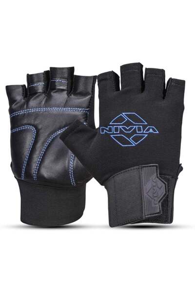 Nivia قفازات رياضية من جلد سكوربيون - راحة يد مبطنة مانعة للانزلاق، ودعم معصم...
