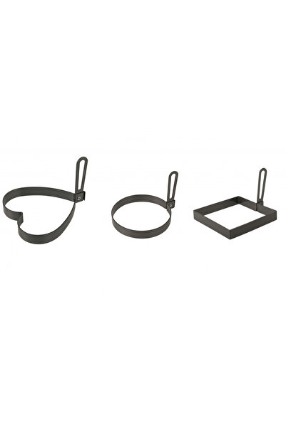 iBiLi Set de 3 forme pentru prepararea ouălor Ibili-Moka, oțel, negru