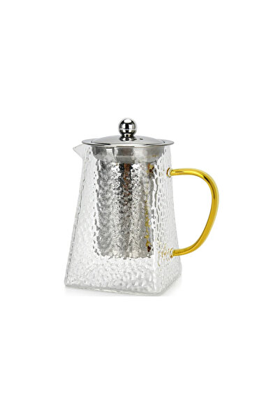 Fissman teapot with infuser, borosilicate glass/stainless steel, 13.5x9.3x15 ...