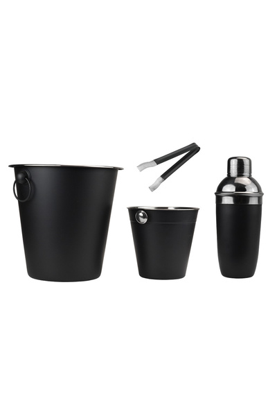 Excellent Houseware set accesorii bar, oțel inoxidabil, negru mat