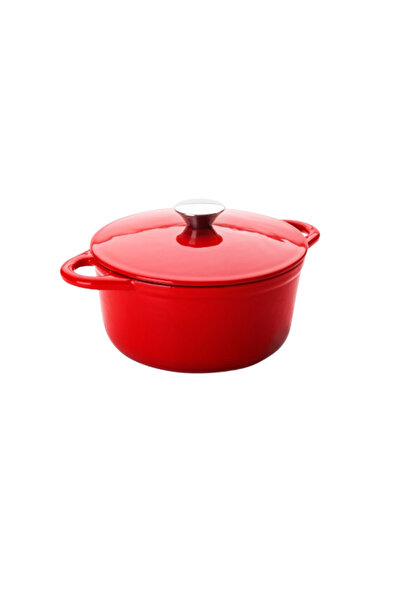 iBiLi -Oală Cocotte, fontă emailată, 24x11,5 cm, roșie