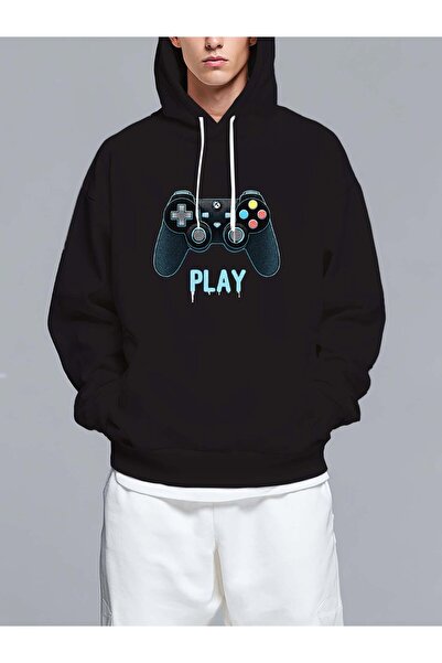 MIXSNOW سويت شيرت بغطاء رأس مطبوع قصة فضفاضة - نمط كاجوال عصري - هودي مريح بر...