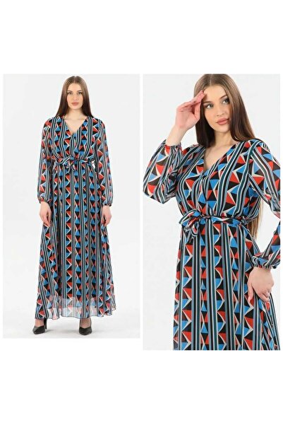 Apple Cix كم بالون شيفون برقبة على شكل حرف V