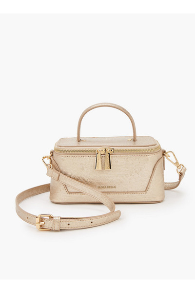 Flora Bella by Shoexpress حقيبة كروسبودي منقوشة بحزام قابل للفصل - قطر 10 سم