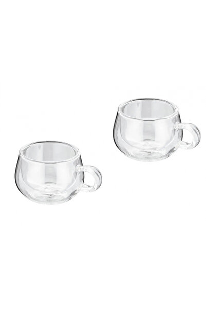 JUDGE Set de 2 cești espresso, sticlă borosilicată, 7x5 cm, 75 ml, transparente