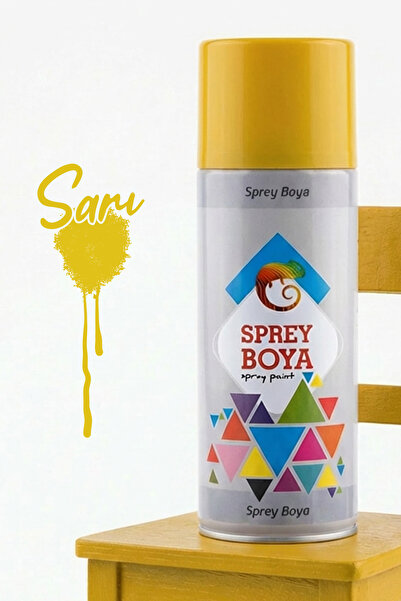 Badem10 Sarı Sprey Boya 400 ml – Metal Ahşap Plastik Beton Yüzeylere Uygun Ho...