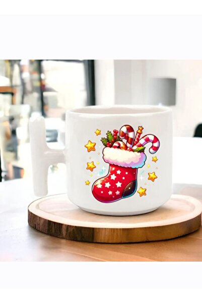 Bade TASARIM YILBAŞI ÖZEL BEYAZ KULPLU TÜRK KAHVESİ FİNCANI