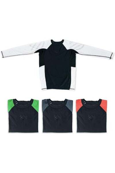 Sanabul Kids Long Sleeve Rash Guard (White, Large)