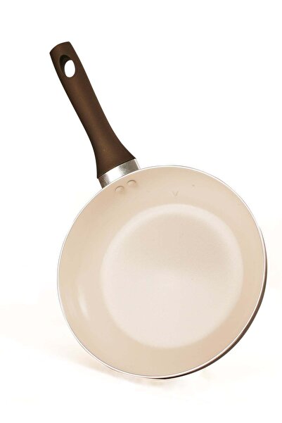 Sweet Home طقم مقلاة سيراميك - 26 سم (رمادي/كريمي)