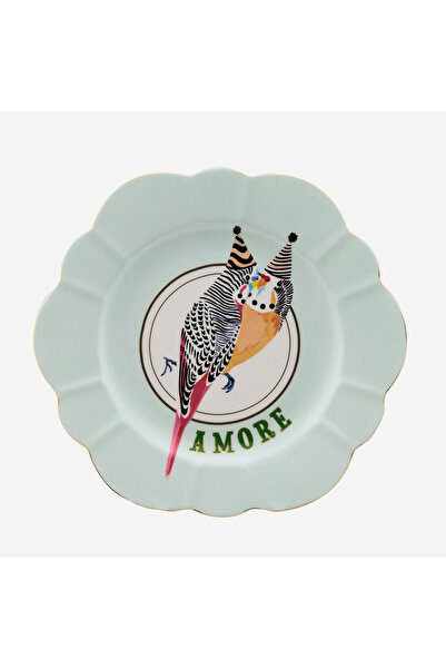 YVONNE ELLEN Animals Yeşil Porselen Kahvaltı Tabağı 23 Cm