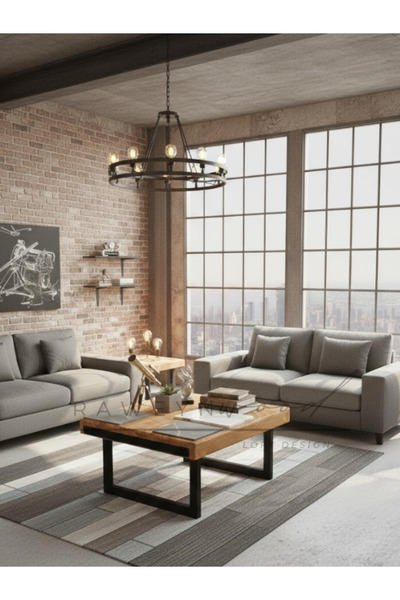 raweyn FEST DOĞAL AHŞAP ORTA SEHPA 70x110