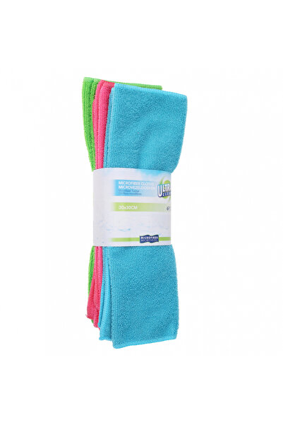 Excellent Houseware Set de 6 prosoape de bucătărie, microfibră, 30x30 cm, mul...