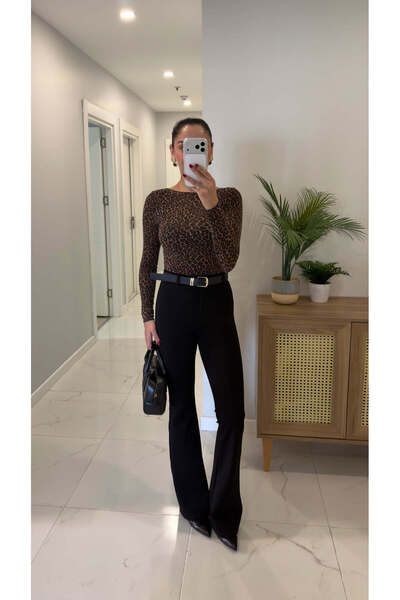 BİRCANÇİL Mofte Siyah Kemerli İspanyol Çelik Tayt