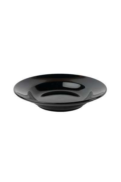 SQUALO Round porcelain serving dish – black