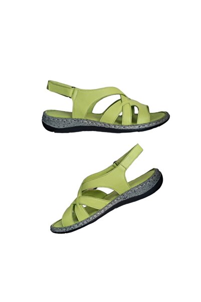 HAŞİM Hakiki Deri Kadın Günlük Sandalet