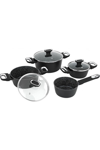 Carl Schmidt Sohn -Marburg+ 7-piece pot set, aluminum, 16/20/24 cm, black