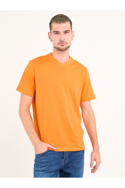 KVL by KENVELO Tricou barbat cu maneca scurta de culoare uniforma