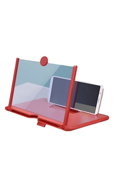 HOZRO Phone Magnifier HOZRO, 3D Magnification Screen, Red, Foldable, 8-12 inch