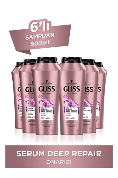 Gliss Serum Deep Repair Onarıcı Şampuan 500 Ml X 6 Adet