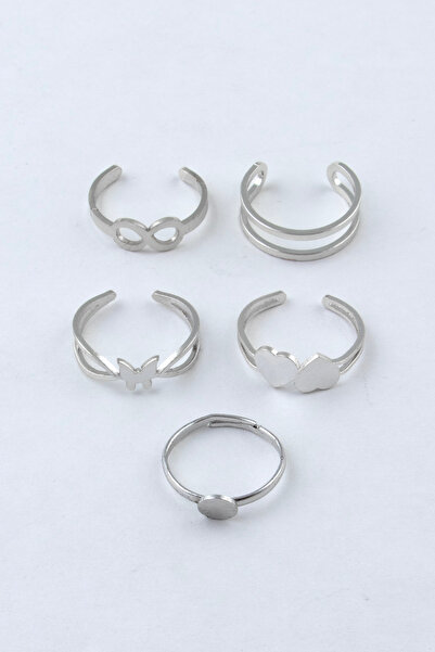 Sortie Aksesuar مجموعة خواتم من الفولاذ المقاوم للصدأ قابلة لتعديل الطول مكون...