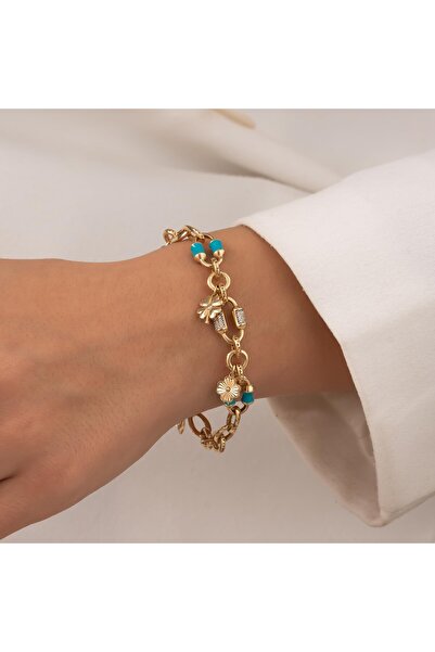 hakan mücevherat Charmlı 14 Ayar Altın Bileklik