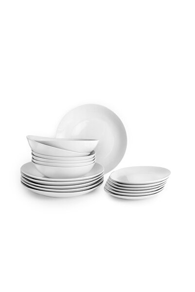 iBiLi Σετ σερβίτσιων Bolonia, πορσελάνη, 18 τεμάχια, λευκό