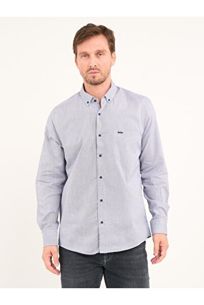 Lee Cooper Men's shirt with stripes and logo details
