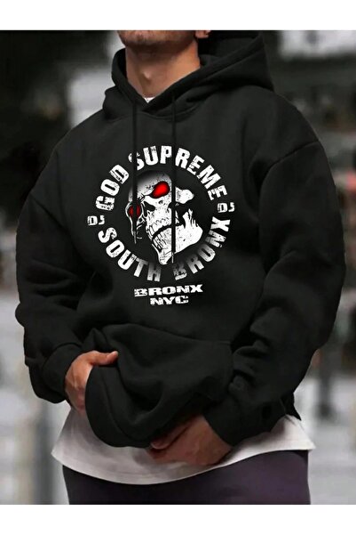 ship master Motocicletă Route 66 pentru bărbați cu imprimeu cu glugă Swea tricou - Model de iarnă în stil motociclist vintage