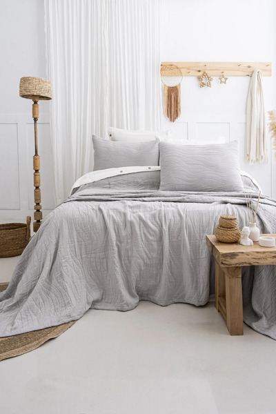 Şaheser Home Collection Σετ κουβερλί Janna Jacquard, με απαλή υφή, 100% βαμβα...