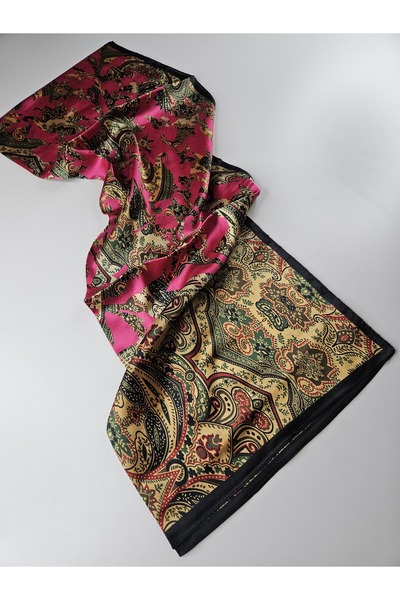 tomrisboutique Luxury Voile Silk Shawl Hijab Foulard Scarf Shawl Ethnic Patte...