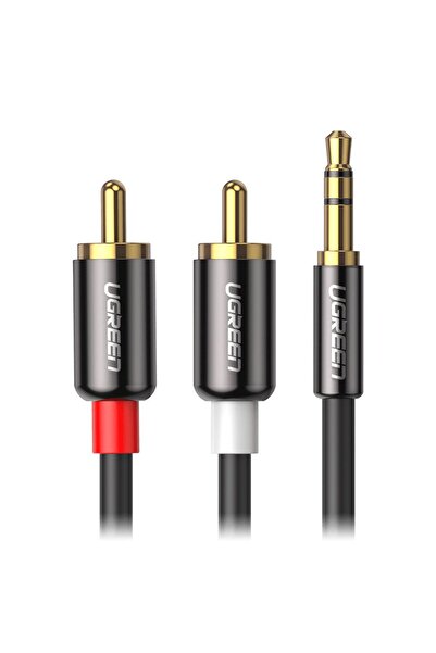 Ugreen RCA 3.5mm Aux Ses Kablosu, 1 Metre, 10749