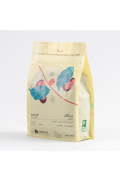 Curve حبوب قهوة منزوعة الكافيين من كولومبيا 250 غرام