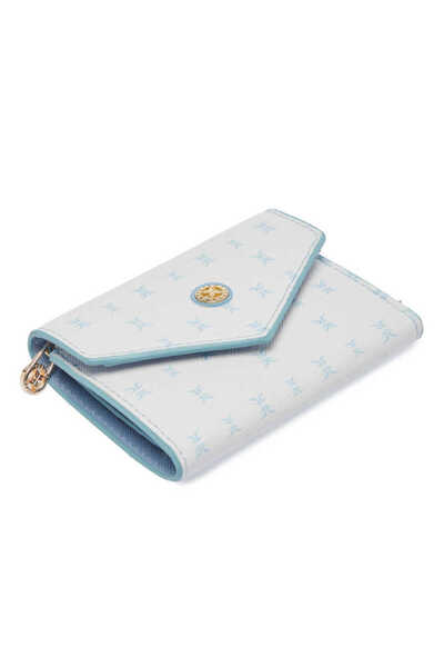 Tergan Mavi Print Kadın Cüzdan - S1CB00055814-U0A