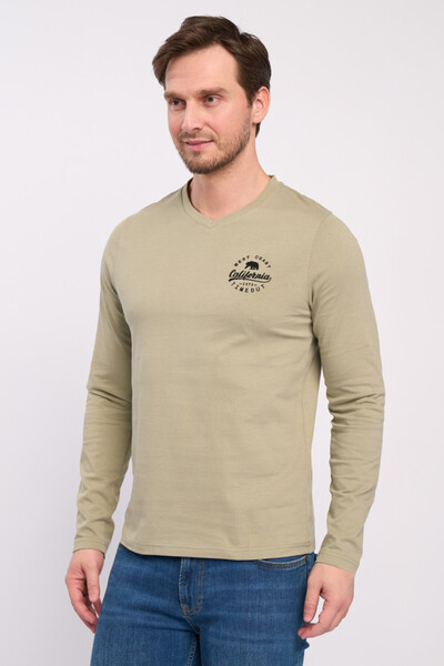 Timeout Tricou barbat cu maneca lunga cu logo atasat