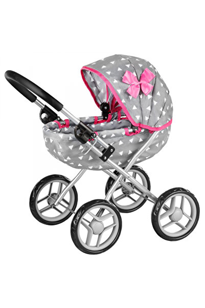 kinderplay Kinderplay foldable doll stroller for children, with carrycot, lig...