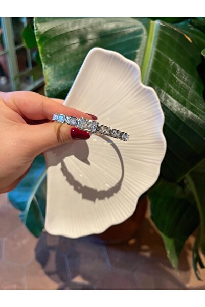 XUPİNGS JEWELRY Xuping Rodyum Kaplama Baget Taş Model Kelepçe Bileklik