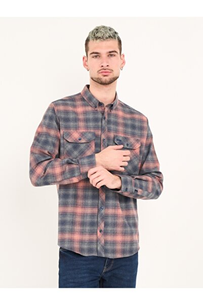 Lee Cooper Men's long-sleeved plaid shirt