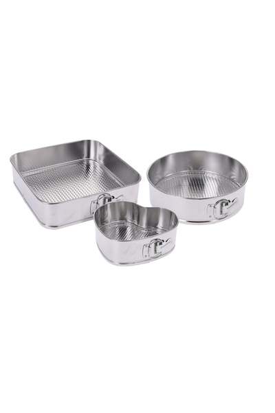 La Cucina Set de 3 forme de tort detașabile La Cucina, aluminiu, 26x26x7,5 cm...