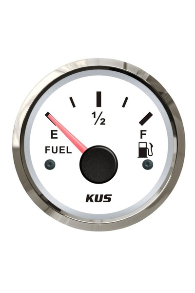 KUS Yakıt Göstergesi Beyaz 0–190 Ohm 12/24V 52mm