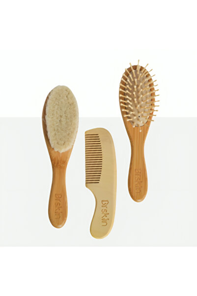 Brskin Children's Hair Brush and Wooden Comb Set for Kids