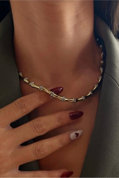 Nua Bijou Nua Kemik Taş Detay Kolye