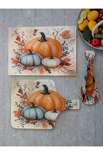 Online Home Market مجموعة من 3 ألواح تقطيع من الزجاج المقسى للخضروات والفواكه (لوح تقطيع رباعي الأضلاع مع مقبض، تحت الشوكة)