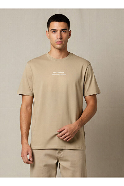 Lee Cooper Men Regular Fit Crew Neck Short Sleeves Logo Print T-shirt