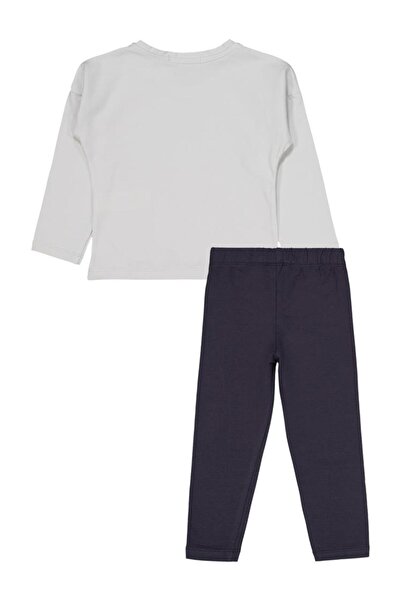 Civil Girls Love Embroidered Set for Ages 2-5 - Gray 4-5 Years